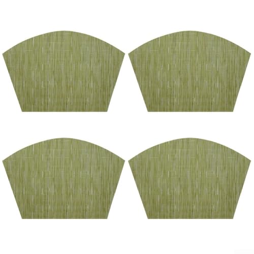 Set mit 4 isolierten Tischsets mit wasserdichten und hitzebeständigen Eigenschaften und rutschfester Unterseite, um Esstische vor heißen Gerichten und verschütteten Flüssigkeiten zu schützen (grün) von Allthingstore