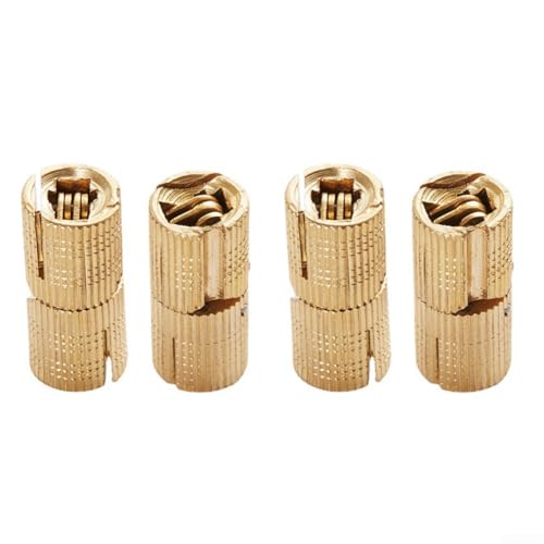 Set mit 4 verdeckten Zylinderscharnieren für Schmuckschatullen und kleine Behälter, Kupfermaterial mit reibungsloser Öffnungs- und Schließfunktion (M8 x 18 mm) von Allthingstore