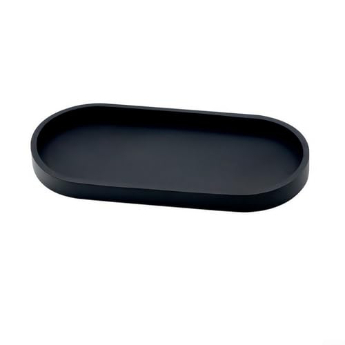 Silikon-Badezimmer-Tablett für Seifenspender und Waschbecken-Organizer, wasserdichte Aufbewahrungslösung (schwarz) von Allthingstore