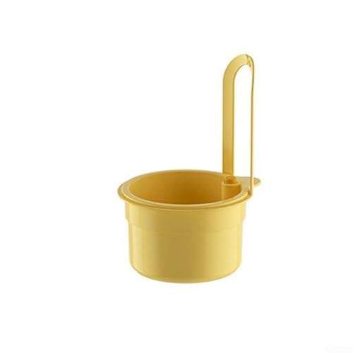 Silikon-Spülbeckensieb mit Druckknopf, wandmontierbarer Lebensmittelfilterkorb für Küchenspüle, abnehmbares Design für einfache Verwendung mit Obstwaschfunktion (gelb) von Allthingstore