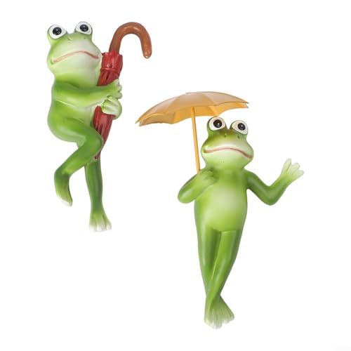 Skurrile Frosch-Blumentopf-Aufhänger, bezaubernde Kunstharz-Designs, um Freude in Ihren Garten oder Balkon zu bringen von Allthingstore