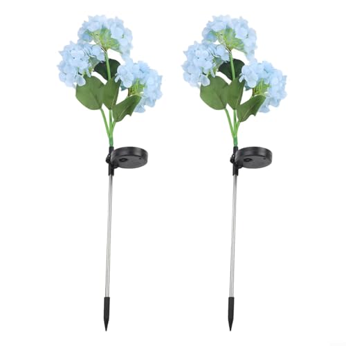 Solarbetriebene Gartenleuchten, 3 Köpfe, dekorative Lampen für den Außenbereich und Ambiente (blau), 2 Stück von Allthingstore
