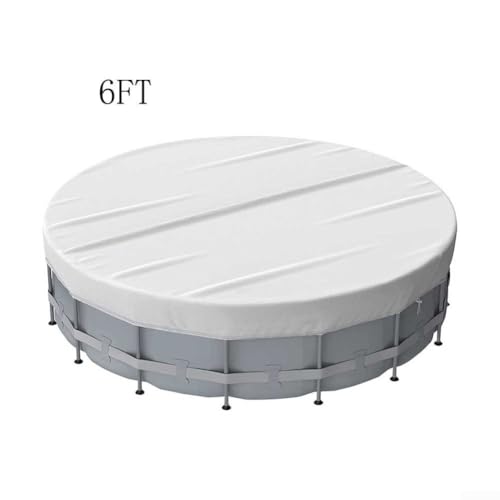 Solarbetriebene runde Poolabdeckung, für langlebige Polyester-Konstruktion, Schmutzschutz für aufblasbare und gerahmte Pools, einfach zu sichern mit Kordelzug (1,8 m) von Allthingstore