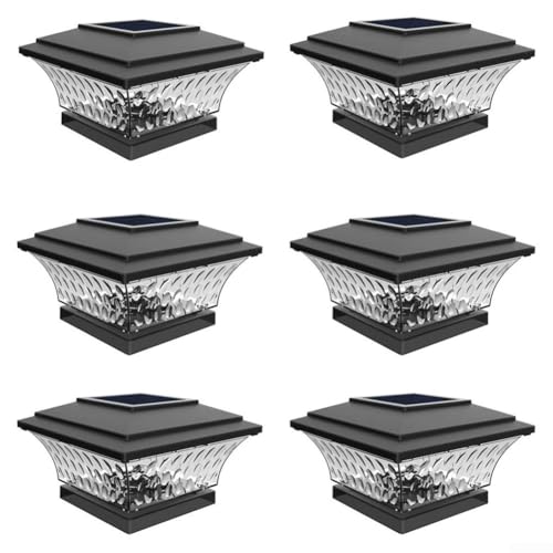 Solarbetriebene wasserdichte Zaunleuchten mit zwei Beleuchtungsoptionen für Gärten, Terrassen, Terrassen und Innenhöfe (Kupfer) von Allthingstore