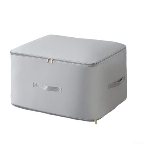 Stabiler platzsparender Organizer für Bettdecken mit verstärkten Griffen, effektive Aufbewahrung, 52 x 42 x 60 cm (grau) von Allthingstore