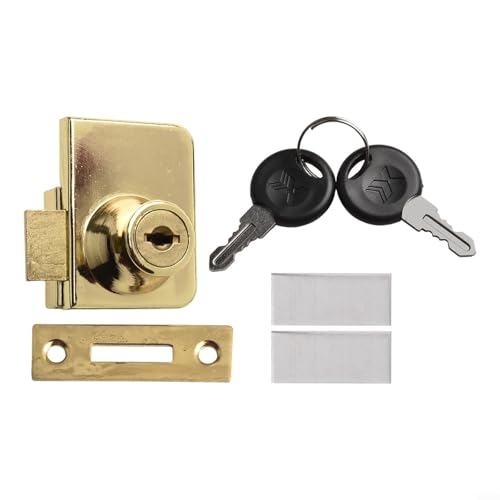 Stabiles Glastürschloss mit Schlüsseln für Vitrinen und Weinkeller Sicherheit (3#) von Allthingstore