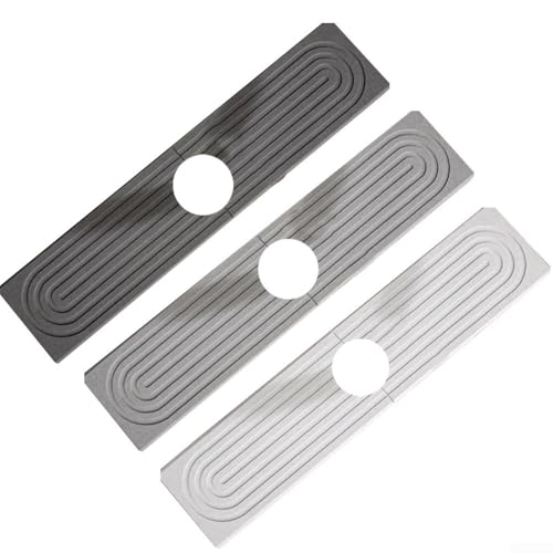 Stilvolle Kieselgur Spülbeckenmatte 45 cm Abtropfschale für Küche und Bad (grau) von Allthingstore