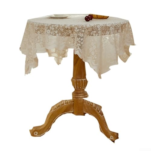 Stilvolle Spitzentischdecke für Zuhause, perfekt für Wohnzimmer und Schlafzimmer, pflegeleicht mit Polyestergewebe (60 x 60 cm) von Allthingstore
