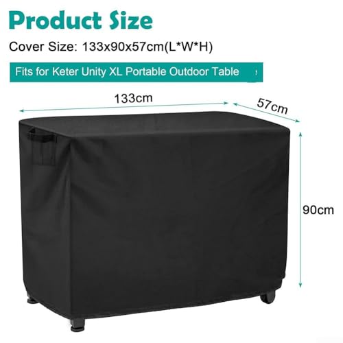 Strapazierfähige, wasserdichte Abdeckung für Outdoor-Vorbereitungswagen, Pizzaöfen und Grills, hergestellt aus hochwertigem Oxford-Gewebe (133 x 57 x 90 cm) von Allthingstore