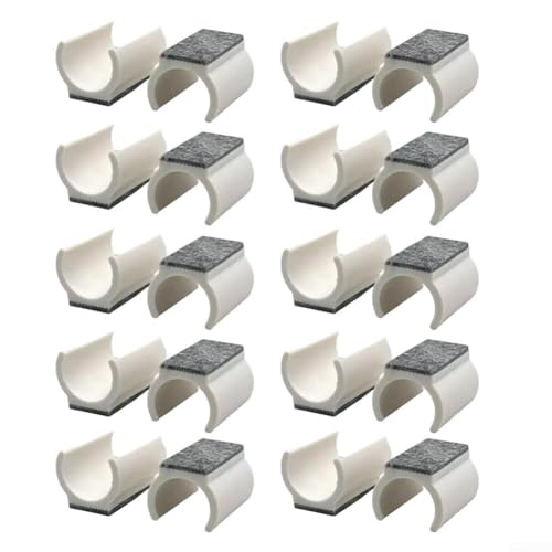 Stuhlbeinschoner aus Filz in U-Form, 20 Stück, zum Schutz von Böden und zur Reduzierung von Lärm zu Hause oder am Arbeitsplatz (weiß) von Allthingstore