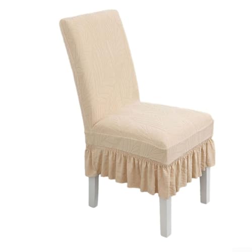 Stuhlhusse, elastisch, für Esszimmerstühle, Hotel, einfaches Design, Fleckenschutz, maschinenwaschbar (gelb) von Allthingstore