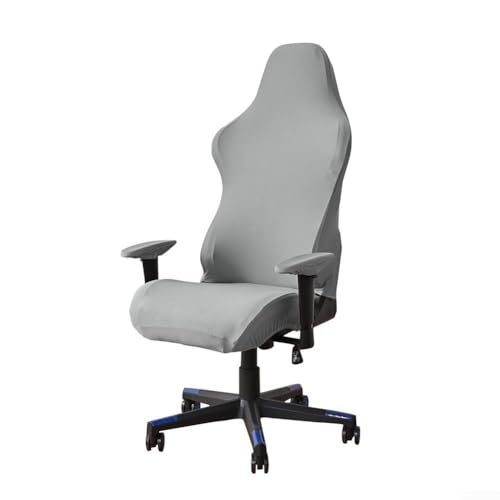 Stuhlhussen für Bürostuhl, dehnbar, für Gaming-Stühle mit Armlehnenschildern (halbgrau) von Allthingstore