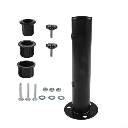 Terrassenschirmständer mit verstellbarer Halterung aus Metall für Deck und Garten und stabiler Schirmhalter (B) von Allthingstore