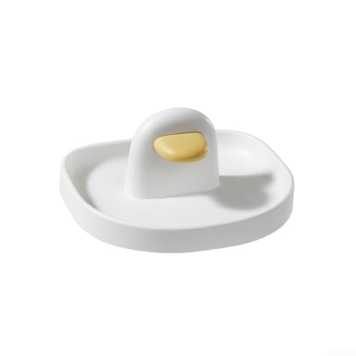 Tidy Up Your Cooking Area Heat Resistant Spoon Rest with Convenient Lid Holder (White) von Allthingstore