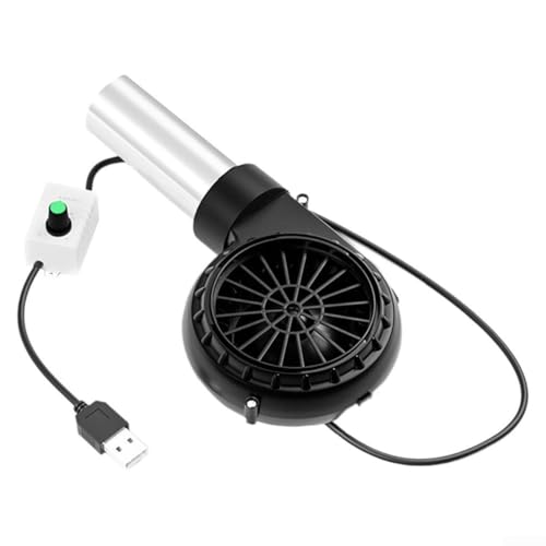 Tragbarer Grillventilator mit Edelstahlk Handwerkzeug für Lagerfeuer und Grills (einstellbare Geschwindigkeit) von Allthingstore