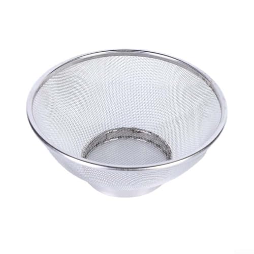 Tragbarer Korb für Zuhause, Küche, Netzkorb, runde Kanten, Edelstahl für bequemes Waschen von Obst und Gemüse (24 cm) von Allthingstore