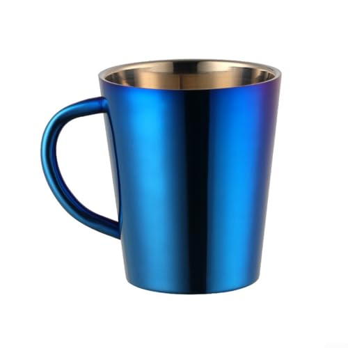 Tragbarer und leichter 300 ml Edelstahlbecher mit isoliertem Design für den täglichen Pendler oder Spaß im Freien (blau) von Allthingstore