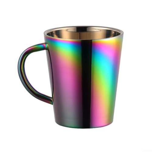 Tragbarer und leichter 300 ml Edelstahlbecher mit isoliertem Design für den täglichen Pendler oder Spaß im Freien (bunt) von Allthingstore