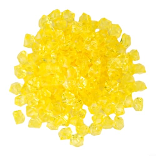 Transparente Acrylsteine für Vasen und Aquarien, 150 Stück, für Heim- und Party-Dekoration (gelb) von Allthingstore