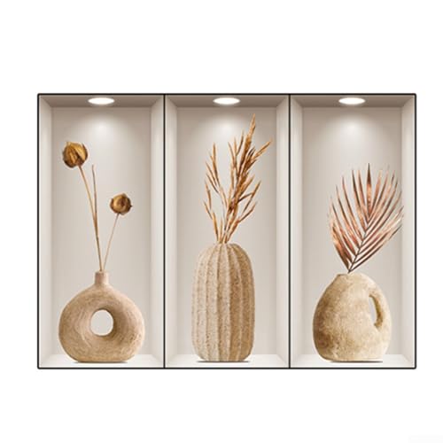 Triptychon 3D Effekt PVC Wandaufkleber Set für Home Dekoration, Hand Paste auf saubere flache Wände oder Glas, wasserdicht, geeignet für Wohnzimmer, Bar, Supermarkt Eingang Triptychon 3D Effekt PVC Wandaufkleber Set für Home Dekoration, Hand Paste auf saubere flache Wände oder Glas, wasserdicht, geeignet für Wohnzimmer, Bar, Supermarkt Eingang von Allthingstore