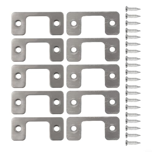 Tür-Schließblech-Set, verstellbare Riegellösungen mit Schrauben, insgesamt 410 Stück (10 Stück) von Allthingstore