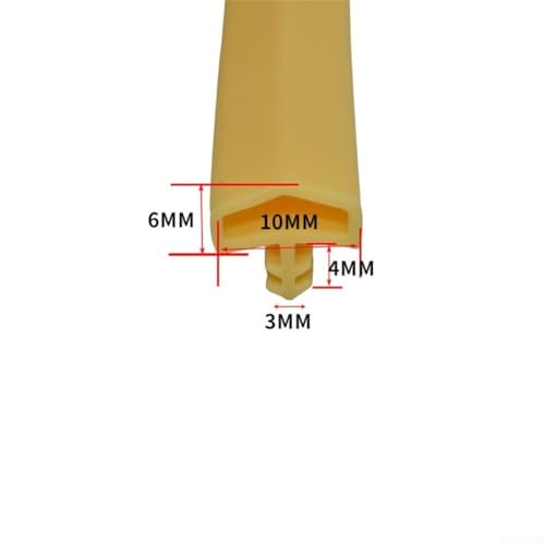 Türrahmen-Dichtungsstreifen, 5 m, Gummiband, 10 mm, für Zimmertüren, Fenster, Zuhause, Büro, Isolierung gegen Staub und Lärm (gelb) von Allthingstore