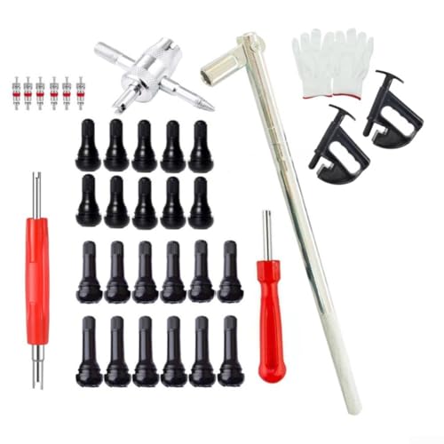 Umfassendes 36-teiliges Reifenventil-Werkzeug-Set für Autos und LKWs und benutzerfreundlich von Allthingstore