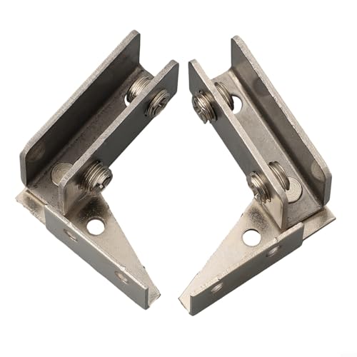 Verstellbare ungelochte Scharniere 2er Set, Stützlösung für Regale (Silber) von Allthingstore