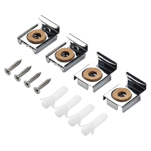 Verstellbares Glas-Wandmontage-Set für rahmenlose Spiegel, inklusive Zinklegierungs-Hardware und Schrauben von Allthingstore