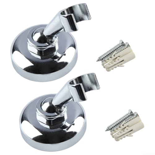 Wandhalterung für Handbrause, Zinklegierung, mit verstellbarem Winkel für individuelles Duschen (2 Stück) von Allthingstore