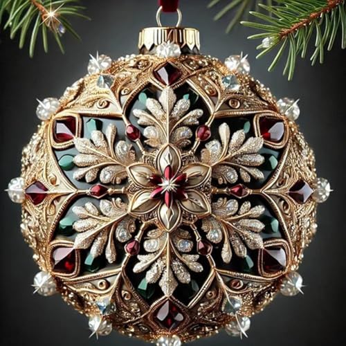 Weihnachts-Schneeflocken-Hängeornament aus Acryl, entworfen für Fenster, Baum, Tür, Wand, zur Verschönerung für festliche Feiertagsdekorationen (I) von Allthingstore