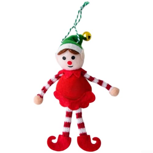 Weihnachtsdekoration zum Aufhängen mit minimalistischem, modernem Design und Stoffmaterial mit detailliertem Charakter für saisonalen Gebrauch (rot) von Allthingstore