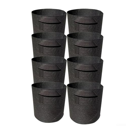 Wiederverwendbare Blumentöpfe, 8 Stück, für Lilienpflanzen im Teich, Vliesmaterial mit atmungsaktivem Luftstrom-Design, unterstützt die Wurzelgesundheit und einfache Handhabung von Allthingstore
