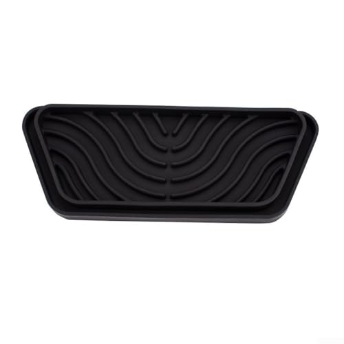 Wiederverwendbare Wasserspender-Tablett, Hochleistungs-Silikon, auslaufsicher, für Küchen, Waschbecken und Essbereiche, leicht zu reinigen (rechteckig, schwarz) von Allthingstore