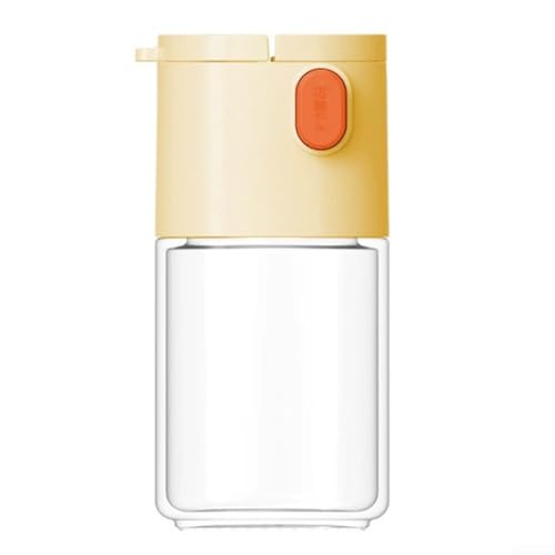 Wiederverwendbarer Salzstreuer aus Glas, 180 ml Fassungsvermögen für Gewürze, luftdichtes Design für Frische (gelb) von Allthingstore