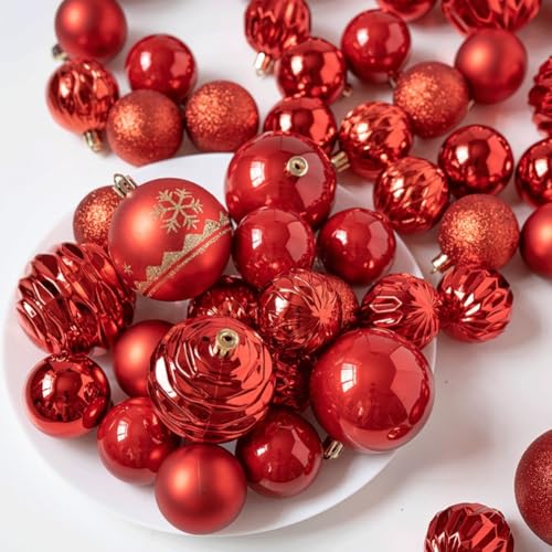 Wiederverwendbares 48-teiliges galvanisiertes Weihnachtskugel-Set mit Aufhängelöchern aus Kunststoff für langlebige Urlaubsdekorationen an Bäumen, Girlanden und Kränzen in verschiedenen Umgebungen Wiederverwendbares 48-teiliges galvanisiertes Weihnachtskugel-Set mit Aufhängelöchern aus Kunststoff für langlebige Urlaubsdekorationen an Bäumen, Girlanden und Kränzen in verschiedenen Umgebungen von Allthingstore