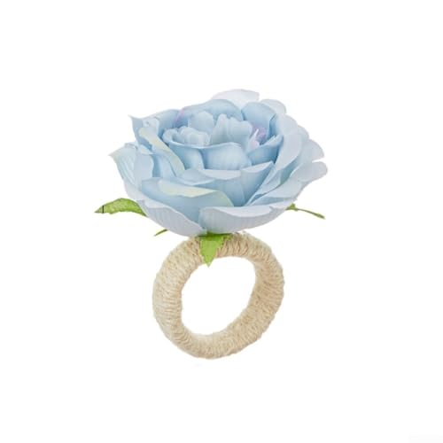 Wunderschöne Blumen-Serviettenhalter im 6er-Set, perfekte Ergänzung für jede Hochzeit oder Feier (halbblau) von Allthingstore