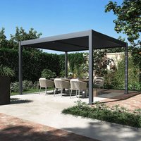 bellavista - Home & Garden® Pergola Lamellen-Pavillon "Oasis" 360 x 400 cm, Aluminium, anthrazit von bellavista