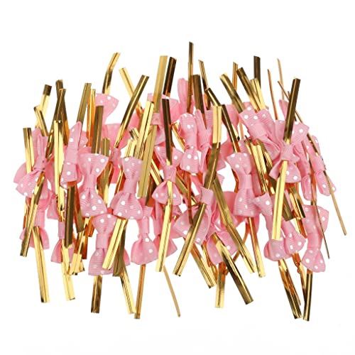 AlluraPet 50 Stück 8 cm Rosenblüten Schleife Satin Twist Krawatten für Hochzeit Party Bäckerei Verpackung AlluraPet 50 Stück 8 cm Rosenblüten Schleife Satin Twist Krawatten für Hochzeit Party Bäckerei Verpackung von AlluraPet