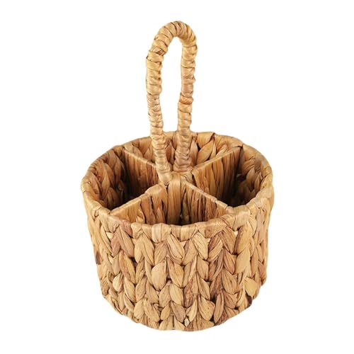 AlluraPet Aufbewahrungskorb aus Weidengeflecht, Küchenutensilien-Organizer für Esszimmer, 20 x 20 x 14 cm, Wasserhyazinthe, Besteckhalter AlluraPet Aufbewahrungskorb aus Weidengeflecht, Küchenutensilien-Organizer für Esszimmer, 20 x 20 x 14 cm, Wasserhyazinthe, Besteckhalter von AlluraPet
