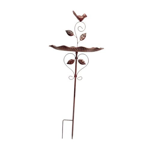 AlluraPet Vogeltränke für den Außenbereich, mit Pfahl, für Garten, Terrasse, Blumenbeet, Dekoration, 22 x 58 cm, Stil A von AlluraPet