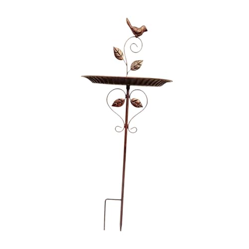 AlluraPet Vogeltränke für den Außenbereich, mit Pfahl, für Garten, Terrasse, Blumenbeet, Dekoration, 22 x 58 cm, Stil B von AlluraPet