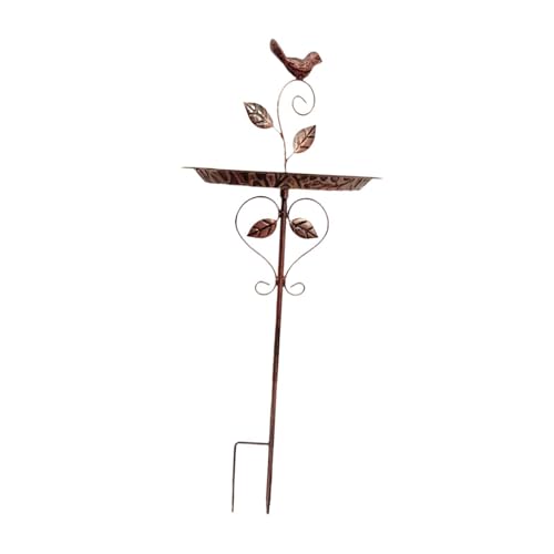 AlluraPet Vogeltränke für den Außenbereich, mit Pfahl, für Garten, Terrasse, Blumenbeet, Dekoration, 22 x 58 cm, Stil C von AlluraPet