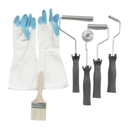 Fiberglas-Rollen-Werkzeug-Set, 4 Größen, mit Bürste und Handschuhen zur Schaumentfernung in Duschboot-Reparatur-DIY-Projekten Fiberglas-Rollen-Werkzeug-Set, 4 Größen, mit Bürste und Handschuhen zur Schaumentfernung in Duschboot-Reparatur-DIY-Projekten von AlluraPet