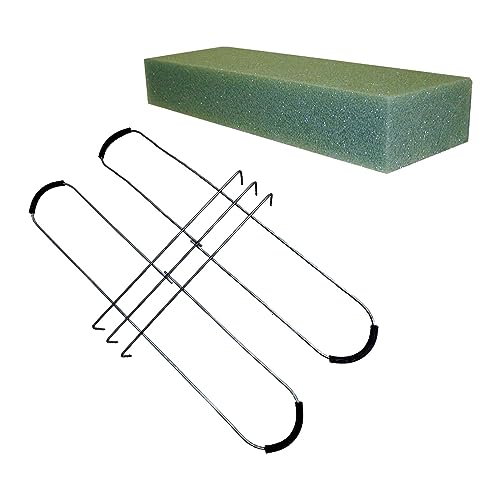 Grabstein Blumensattel mit Blumenschaum, biegbare Metallarrangements, Friedhofsgräber, Gedenkdekoration, 30 x 27 cm Grabstein Blumensattel mit Blumenschaum, biegbare Metallarrangements, Friedhofsgräber, Gedenkdekoration, 30 x 27 cm von AlluraPet