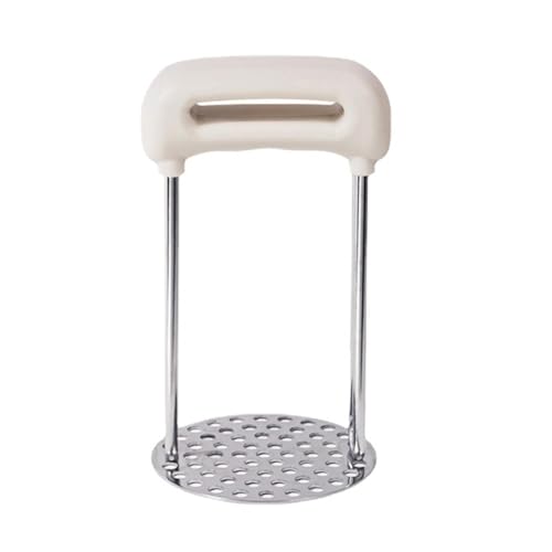 Manueller Kartoffelstampfer für Kartoffeln, Gemüse, Eier, Edelstahl-Stampfer mit ergonomischem, rutschfestem Griff, 12,5 x 7,2 x 7,2 cm, Küchenwerkzeug, Weiß Manueller Kartoffelstampfer für Kartoffeln, Gemüse, Eier, Edelstahl-Stampfer mit ergonomischem, rutschfestem Griff, 12,5 x 7,2 x 7,2 cm, Küchenwerkzeug, Weiß von AlluraPet