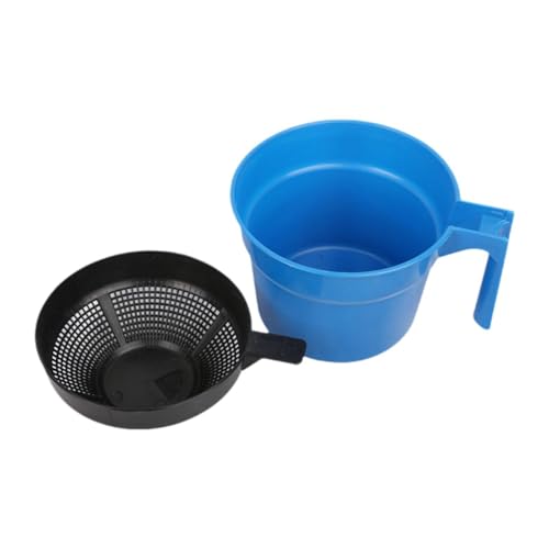 Milchbecher, Kuhmilchbecher, Analysewerkzeug mit Sieb, für Milchtests, 12 x 12 cm, blaues PP-Material von AlluraPet