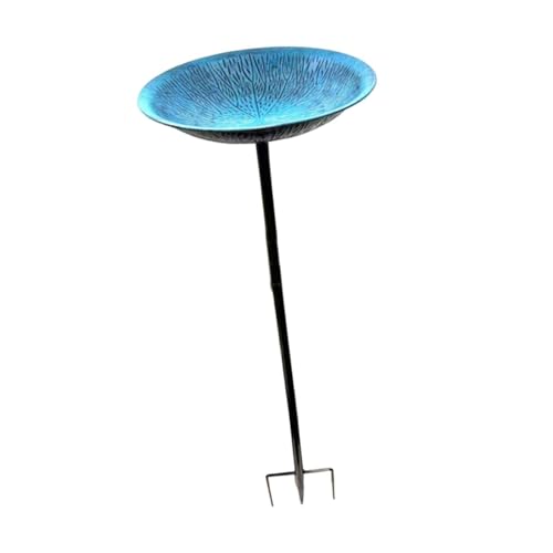 Vintage Vogeltränke Futterschale Eisen Heavy Duty Outdoor Garten Vogeltränke mit Pfahl für Hinterhof Veranda Balkon Dekoration von AlluraPet