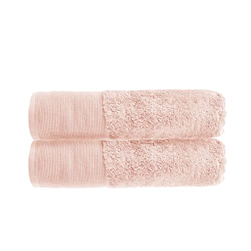 Allure Bambus-Badetücher, 2 Stück, 70 x 130 cm, hypoallergen, antibakteriell, für Badezimmer (Rosa) von Allure Bath Fashions