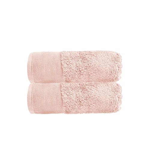 Allure Bambus-Handtücher, 2 Stück, 50 x 90 cm, hypoallergen, antibakteriell, für Badezimmer (Rosa) von Allure Bath Fashions